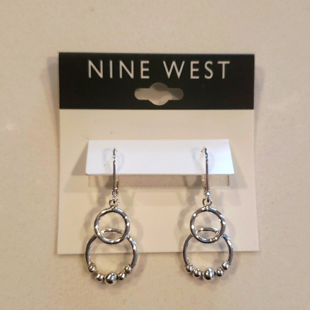 NEW silver circle drop earrings!